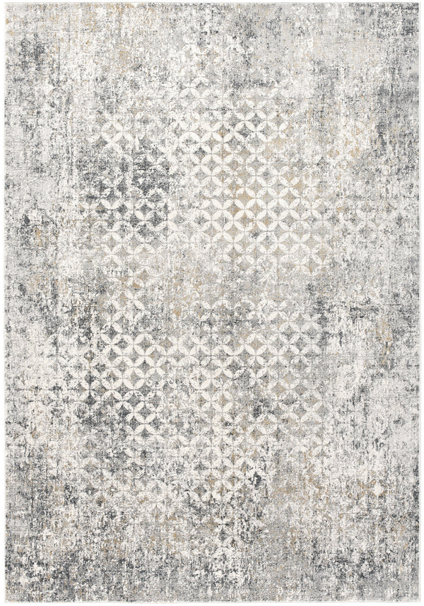 Homeroots 4' X 6' Gray And Ivory Distressed Area Rug  Viscose 391774