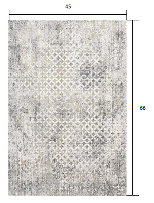 Homeroots 4' X 6' Gray And Ivory Distressed Area Rug  Viscose 391774