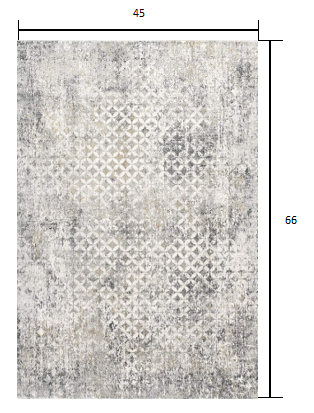 Homeroots 4' X 6' Gray And Ivory Distressed Area Rug  Viscose 391774