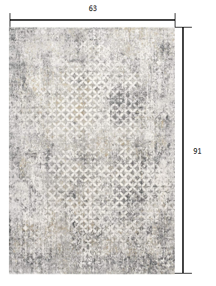 Homeroots 5' X 7' Gray And Ivory Abstract Area Rug  Viscose 391775