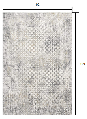 Homeroots 8' X 10' Gray And Ivory Abstract Area Rug  Viscose 391777