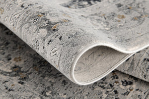 HomeRoots 4' Grey Oriental Area Rug - Timeless Elegance and Cozy Comfort for Living Rooms and Bedrooms 4' X 6' 391791