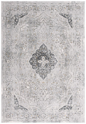 HomeRoots 4' Grey Oriental Area Rug - Timeless Elegance and Cozy Comfort for Living Rooms and Bedrooms 4' X 6' 391791