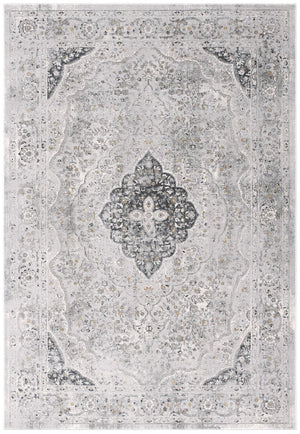 HomeRoots 4' Grey Oriental Area Rug - Timeless Elegance and Cozy Comfort for Living Rooms and Bedrooms 4' X 6' 391791