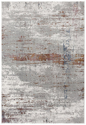 HomeRoots 4' Modern Abstract Gray and Brown Scraped Area Rug - Plush, Stain-Resistant, Vintage Design for Comfort 4' X 6' 391800