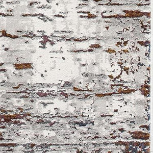 HomeRoots 4' Modern Abstract Gray and Brown Scraped Area Rug - Plush, Stain-Resistant, Vintage Design for Comfort 7' X 10' 391802