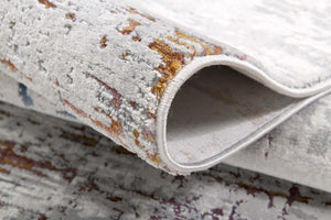 HomeRoots 4' Modern Abstract Gray and Brown Scraped Area Rug - Plush, Stain-Resistant, Vintage Design for Comfort 8' X 11' 391803