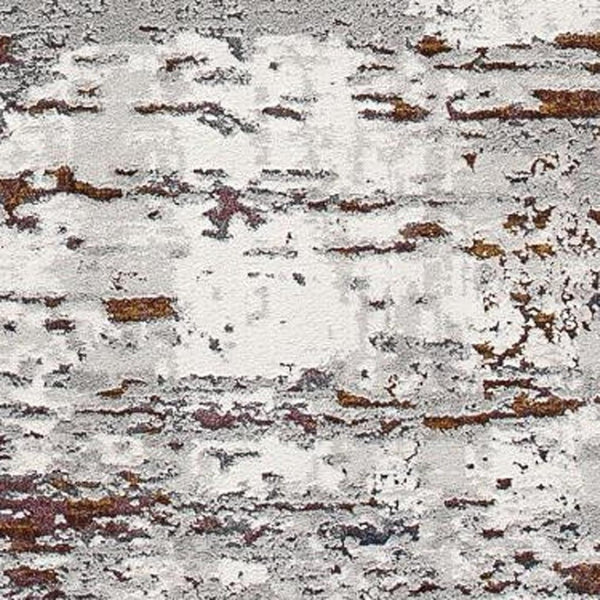 HomeRoots 4' Modern Abstract Gray and Brown Scraped Area Rug - Plush, Stain-Resistant, Vintage Design for Comfort 8' X 11' 391803