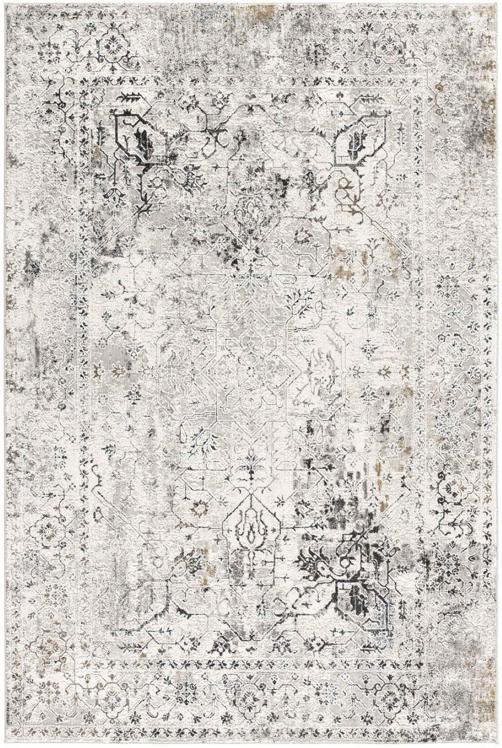 HomeRoots 4' Beige Oriental Area Rug - Timeless, Durable Design for Living Rooms, Entryways, and More 4' X 6' 391805