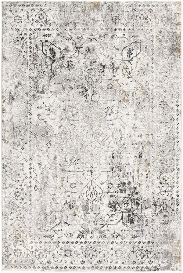 HomeRoots 4' Beige Oriental Area Rug - Timeless, Durable Design for Living Rooms, Entryways, and More 4' X 6' 391805