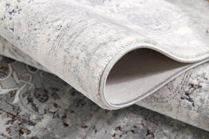 HomeRoots 4' Gray Abstract Area Rug - Contemporary Turkish Design with Soft High Pile for Modern Interiors 4' X 6' 391809