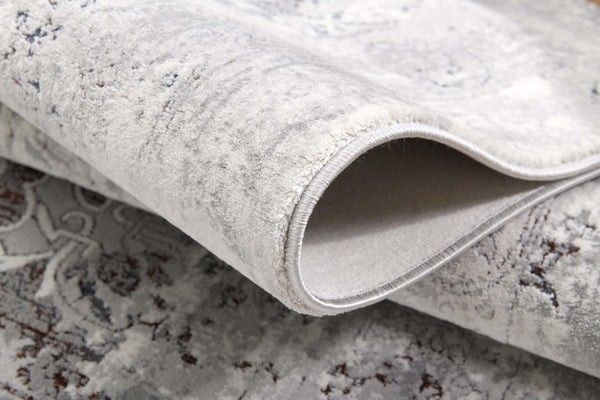 HomeRoots 4' Gray Abstract Area Rug - Contemporary Turkish Design with Soft High Pile for Modern Interiors 4' X 6' 391809