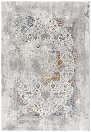 HomeRoots 4' Gray Abstract Area Rug - Contemporary Turkish Design with Soft High Pile for Modern Interiors 4' X 6' 391809
