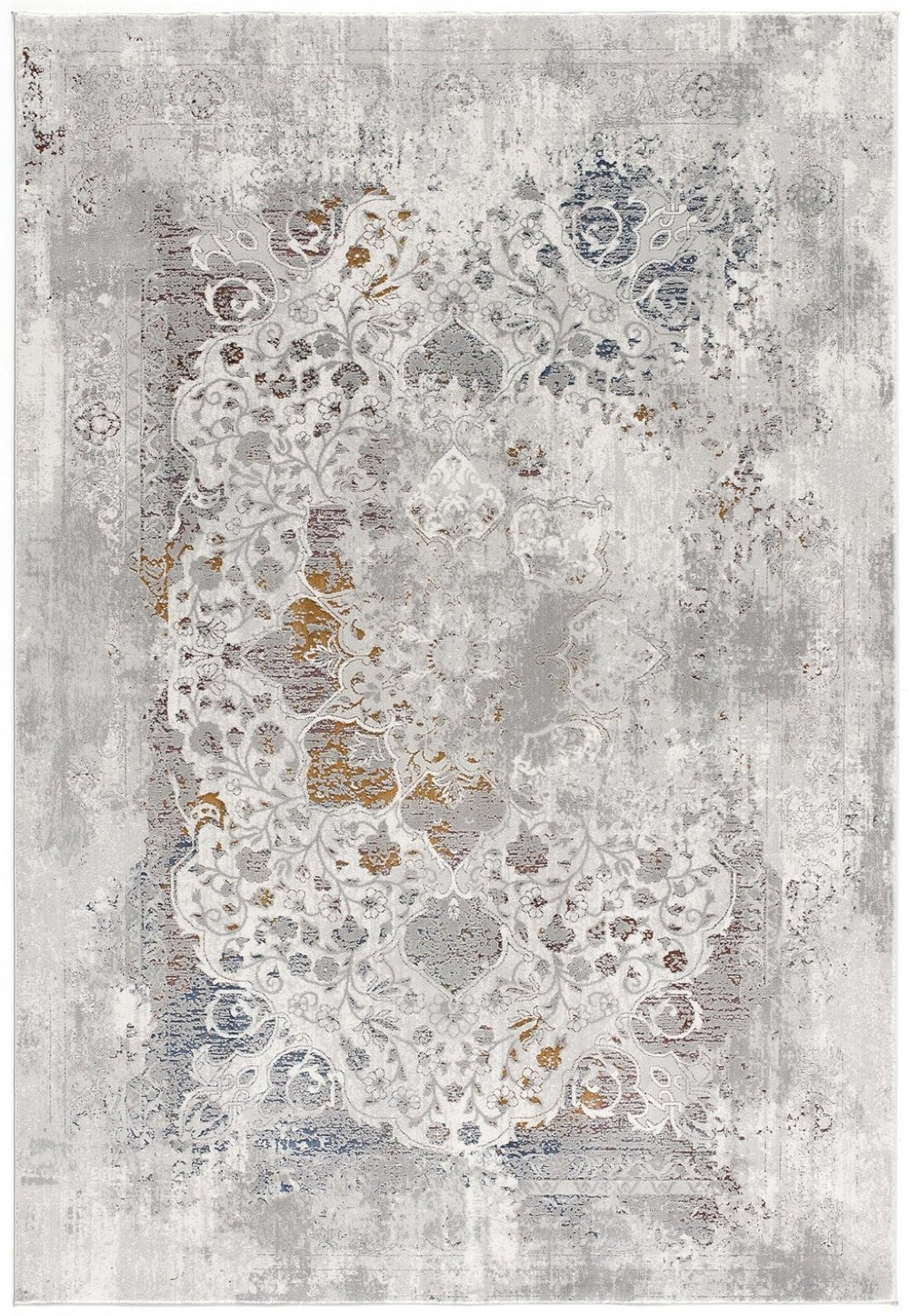 HomeRoots 4' Gray Abstract Area Rug - Contemporary Turkish Design with Soft High Pile for Modern Interiors 4' X 6' 391809