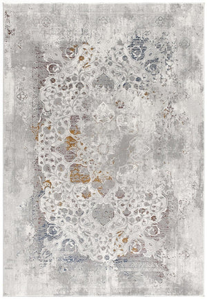 HomeRoots 4' Gray Abstract Area Rug - Contemporary Turkish Design with Soft High Pile for Modern Interiors 4' X 6' 391809
