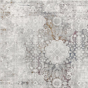 HomeRoots 4' Gray Abstract Area Rug - Soft High-Pile Design with Artistic Patterns for Modern Home Décor 4' X 6' 391814