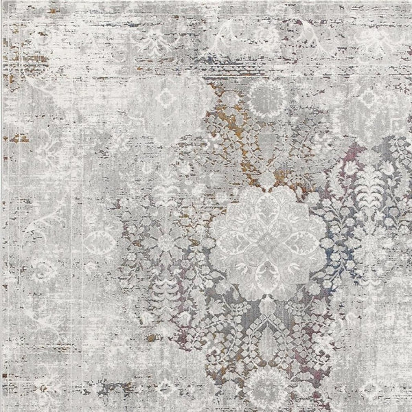 HomeRoots 4' Gray Abstract Area Rug - Soft High-Pile Design with Artistic Patterns for Modern Home Décor 4' X 6' 391814