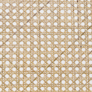 EuroStyle Joelle Side Chair in Matte Black Beech Wooden Frames with Natural Cane Seat & Back - Set of 1