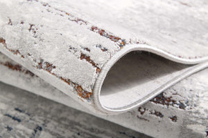 HomeRoots 4' Grey Abstract Area Rug - Modern Elegance for Cozy Spaces, Durable Construction & Easy Maintenance 5' X 8' 391823