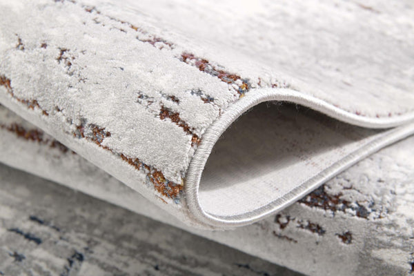 HomeRoots 4' Grey Abstract Area Rug - Modern Elegance for Cozy Spaces, Durable Construction & Easy Maintenance 5' X 8' 391823