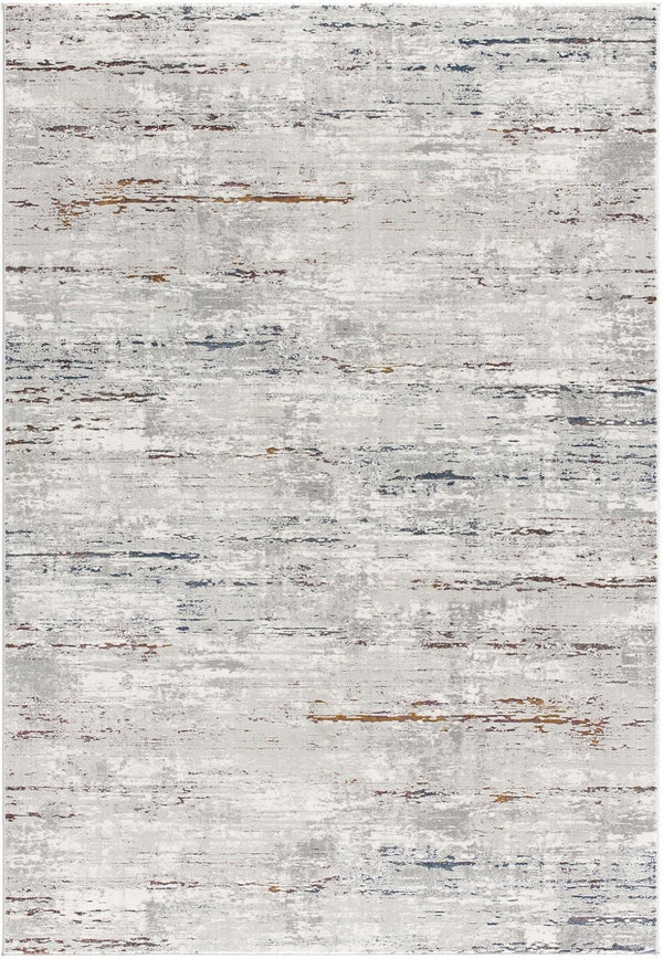 HomeRoots 4' Grey Abstract Area Rug - Modern Elegance for Cozy Spaces, Durable Construction & Easy Maintenance 5' X 8' 391823