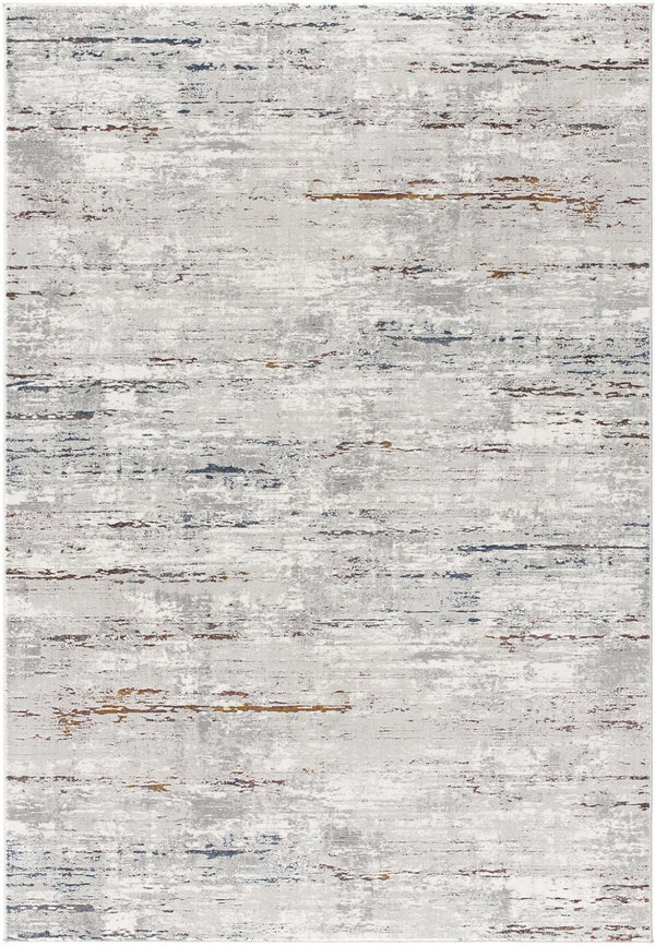 HomeRoots 4' Grey Abstract Area Rug - Modern Elegance for Cozy Spaces, Durable Construction & Easy Maintenance 7' X 10' 391824
