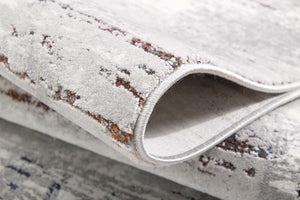 HomeRoots 4' Grey Abstract Area Rug - Modern Elegance for Cozy Spaces, Durable Construction & Easy Maintenance 8' X 11' 391825