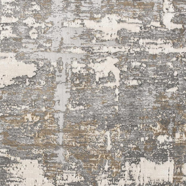 HomeRoots 4' Beige and Gray Distressed Area Rug - Luxurious High-Pile Design for Comfort in Any Room Decor 4' X 6' 391826