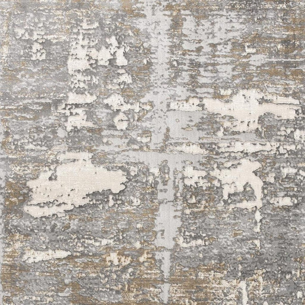 HomeRoots 4' Beige and Gray Distressed Area Rug - Luxurious High-Pile Design for Comfort in Any Room Decor 7' X 10' 391828