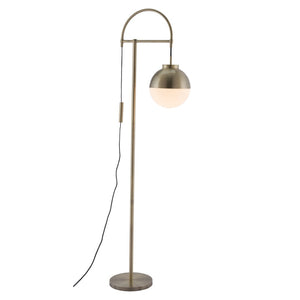 HomeRoots 69" Bronze Steel Floor Lamp – Elegant Globe Shade, Dimmable Control, Perfect for Cozy Ambiance 391830