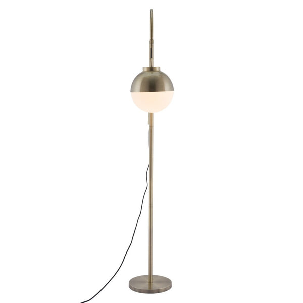 HomeRoots 69" Bronze Steel Floor Lamp – Elegant Globe Shade, Dimmable Control, Perfect for Cozy Ambiance 391830