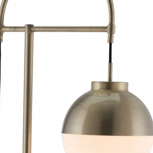 HomeRoots 69" Bronze Steel Floor Lamp – Elegant Globe Shade, Dimmable Control, Perfect for Cozy Ambiance 391830
