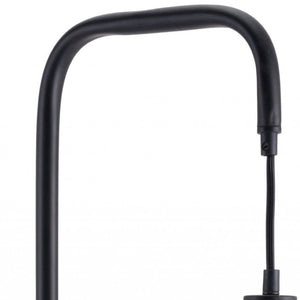 HomeRoots 59" Elegant Black and White Marble LED Floor Lamp with Steel Base - Dimmable Ambiance Light 391850