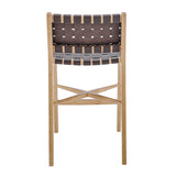 EuroStyle Evangeline Counter Stool in Natural Beech Wooden Frames with Brown woven PU Seat & Back - Set of 1