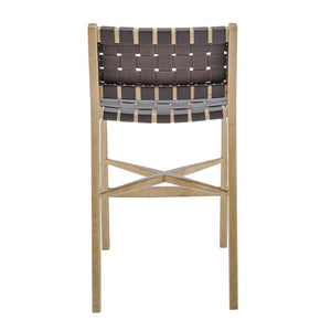 EuroStyle Evangeline Artisan Counter Stool Solid Beech Frame Woven Leather Seat Kitchen Bar 39186-NAT