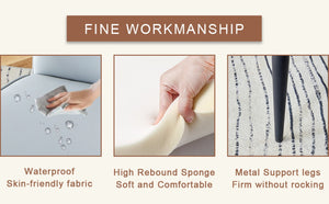 English Elm Table 5-Piece Modern Dining Set - 31.5" Dark Wood Grain Round Table & 4 Light Gray Pu Chairs W1151S02488-GIGA