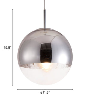 Homeroots Silver Lantern Metal Dimmable Ceiling Light   391879