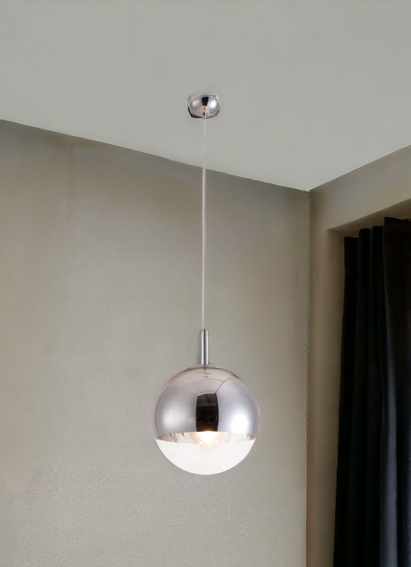 Homeroots Silver Lantern Metal Dimmable Ceiling Light   391879