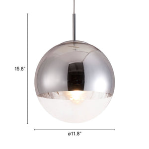 Homeroots Silver Lantern Metal Dimmable Ceiling Light   391879