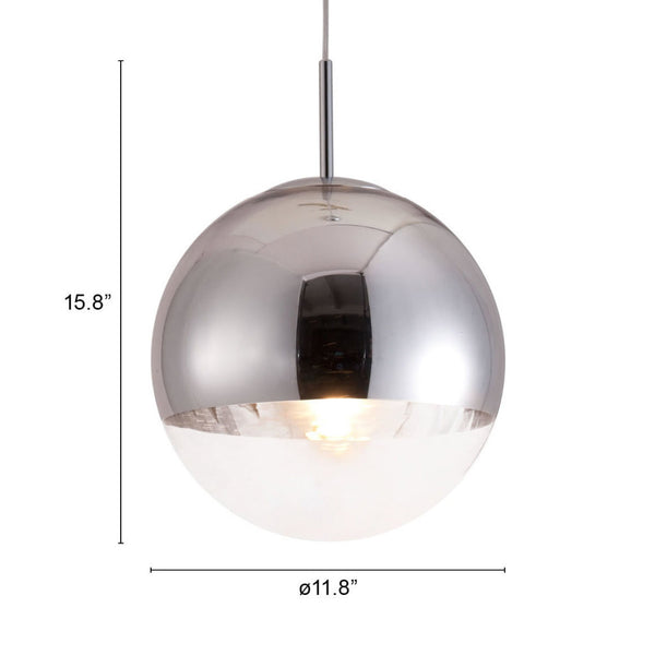 Homeroots Silver Lantern Metal Dimmable Ceiling Light   391879