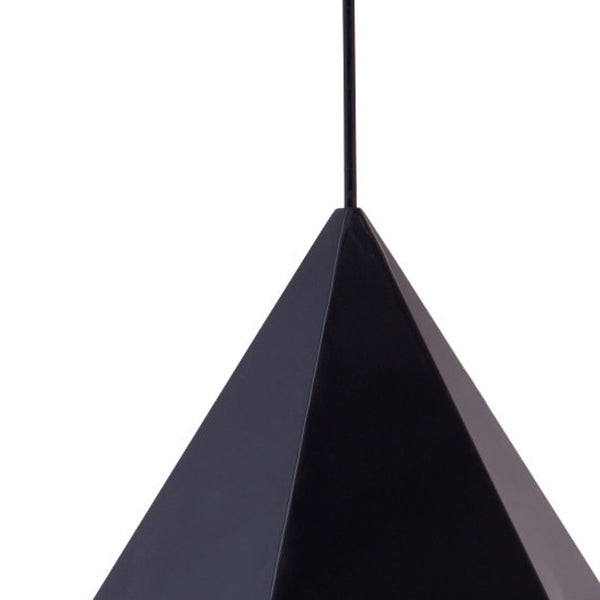 Homeroots Black Lantern Metal Dimmable Ceiling Light With Black Shades   391882
