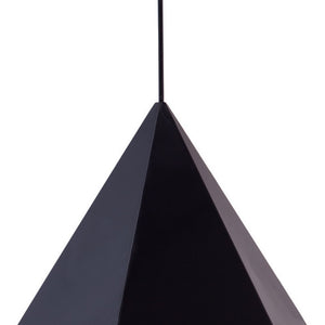 Homeroots Black Lantern Metal Dimmable Ceiling Light With Black Shades   391882