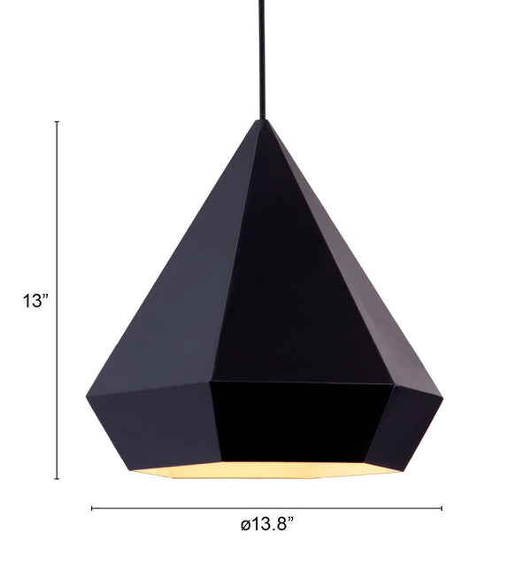 Homeroots Black Lantern Metal Dimmable Ceiling Light With Black Shades   391882