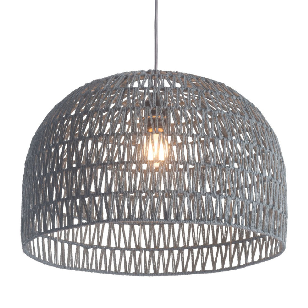 HomeRoots Gray Metal Lantern Ceiling Light - Dimmable Fixture with Fabric Shades for Elegant Ambiance 391884