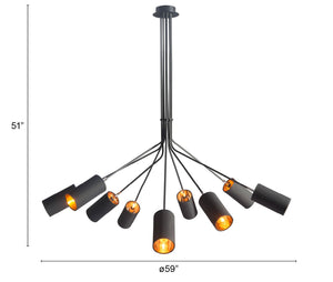 Homeroots Explosion Ceiling Lamp Black   391885