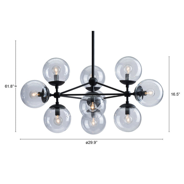 Homeroots Abundant Ceiling Lamp Black   391897