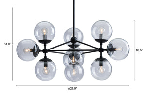 Homeroots Abundant Ceiling Lamp Black   391897