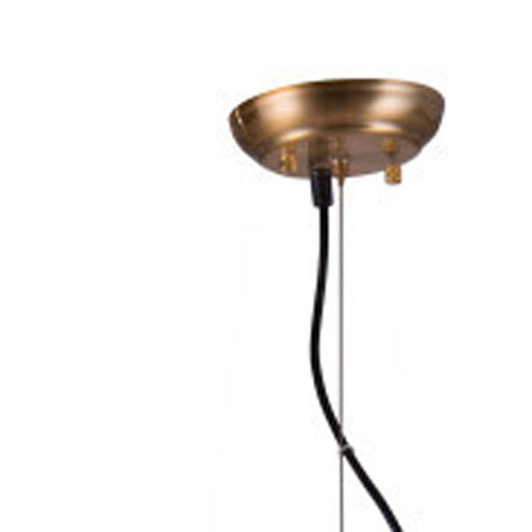 Homeroots Gold Shaded Four Light Metal Dimmable Ceiling Light With Clear Shades   391906