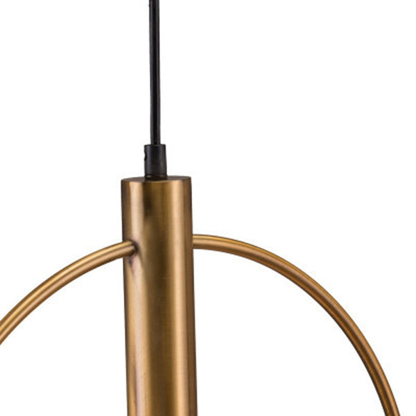 Homeroots Gold Ring Metal Dimmable Chandelier   391910