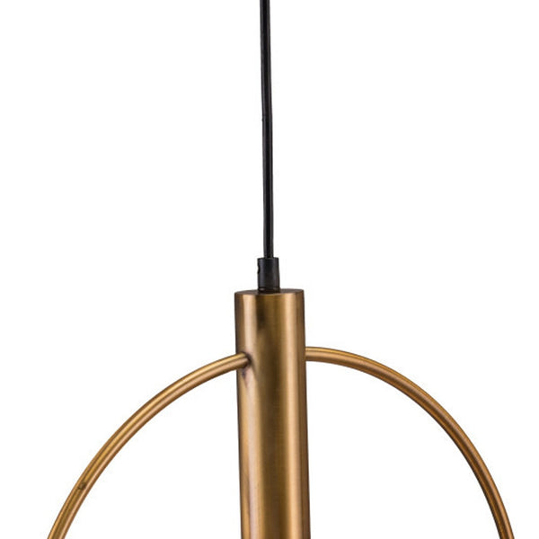 Homeroots Gold Ring Metal Dimmable Chandelier   391910